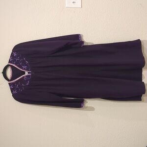 Vintage Marissa Purple Grannycore Nightgown Robe Sleepwear  Small